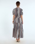 SIXDO Chiffon Flared Dress for Women